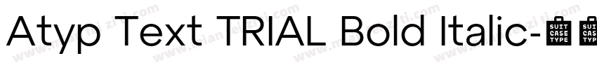 Atyp Text TRIAL Bold Italic字体转换
